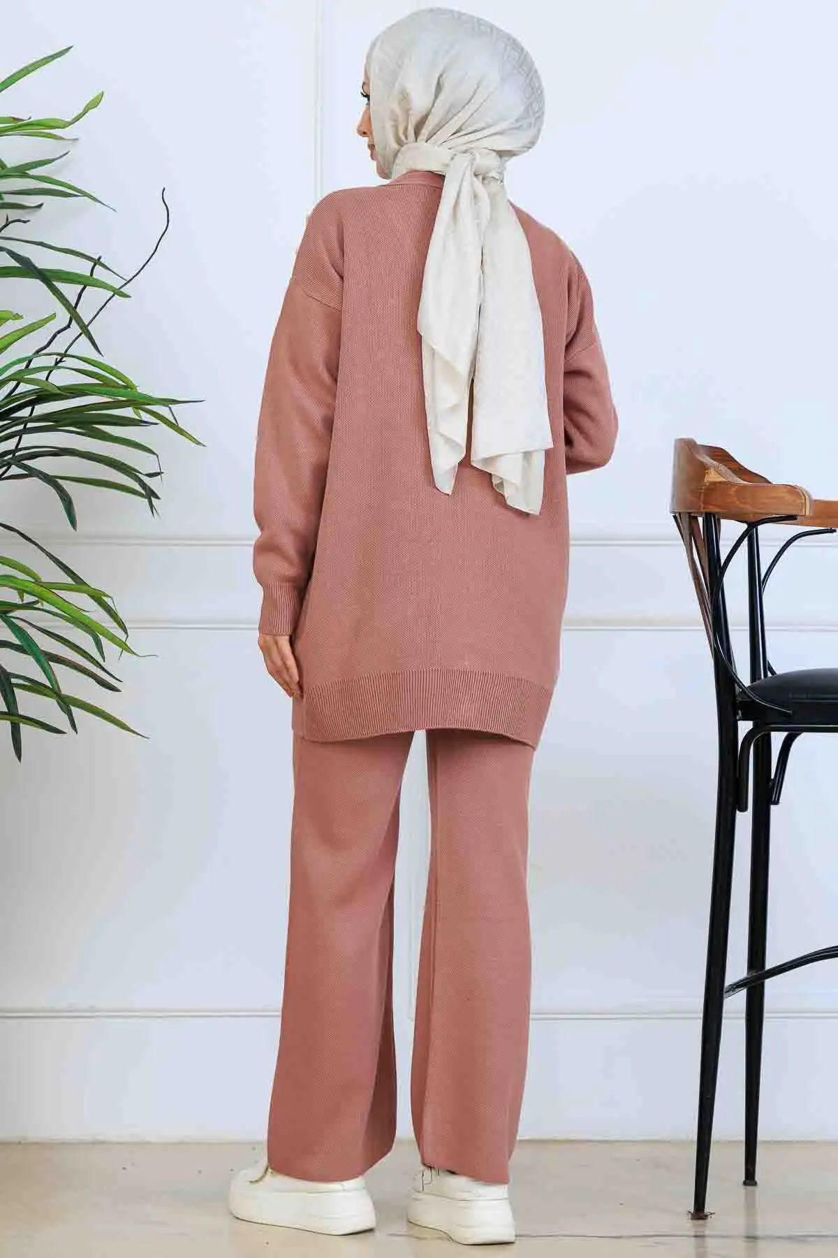 Floral Knit Cardigan Set-detail