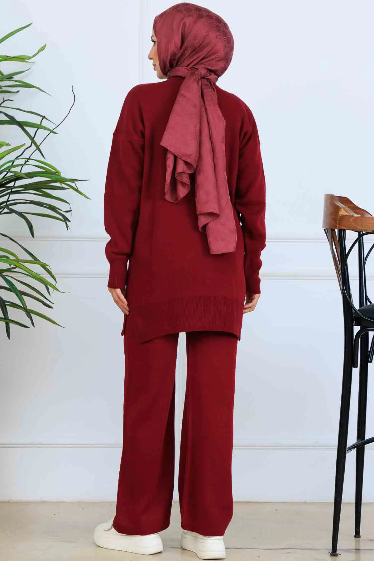 Çiçekli Triko Takım-detail