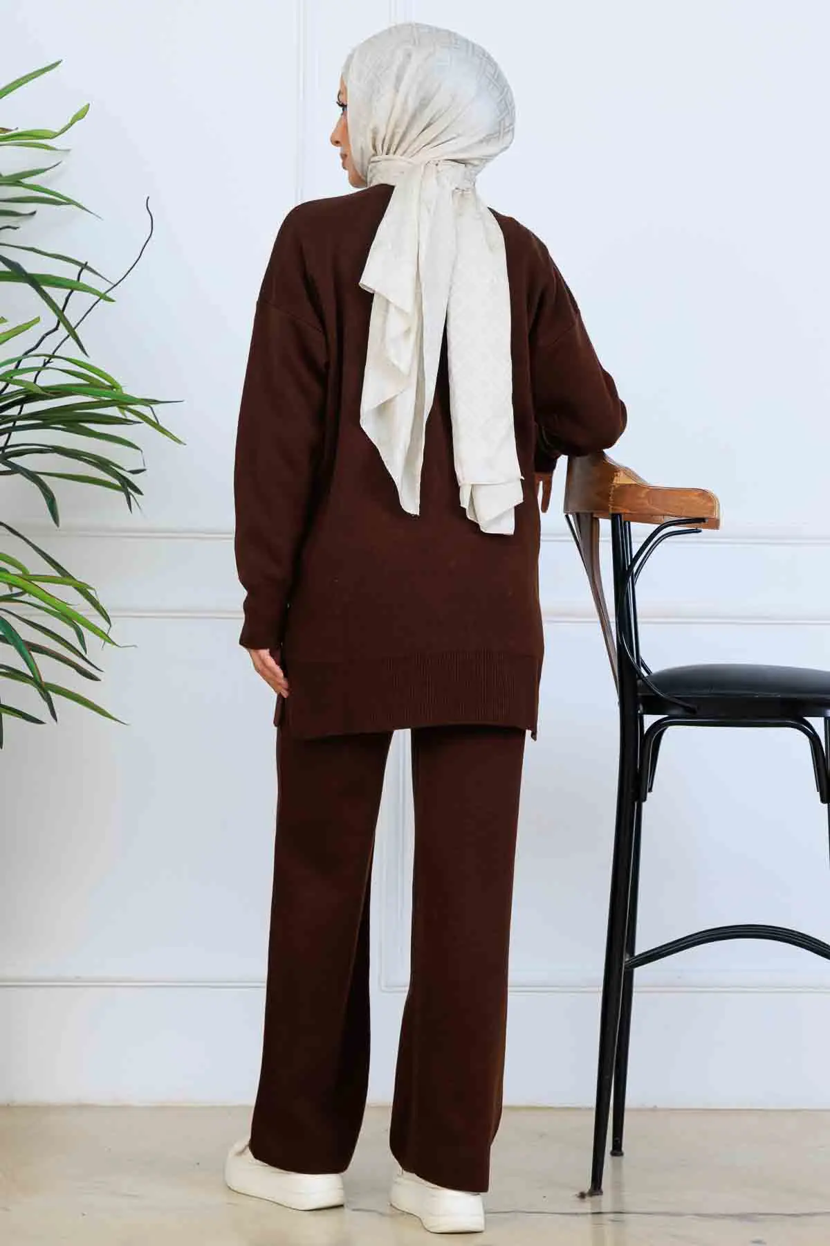 Çiçekli Triko Takım-detail