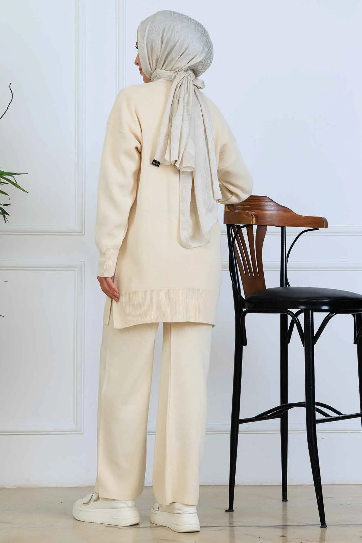 Çiçekli Triko Takım-detail