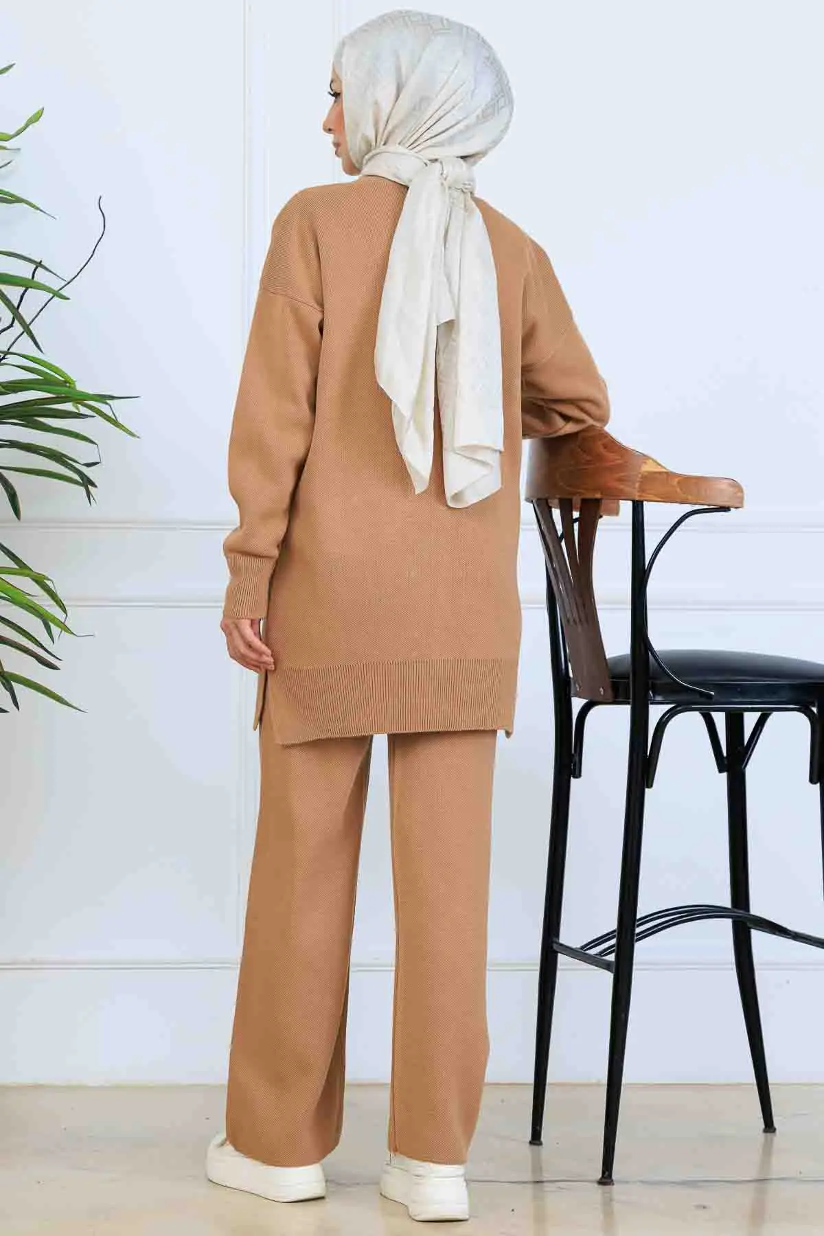 Çiçekli Triko Takım-detail