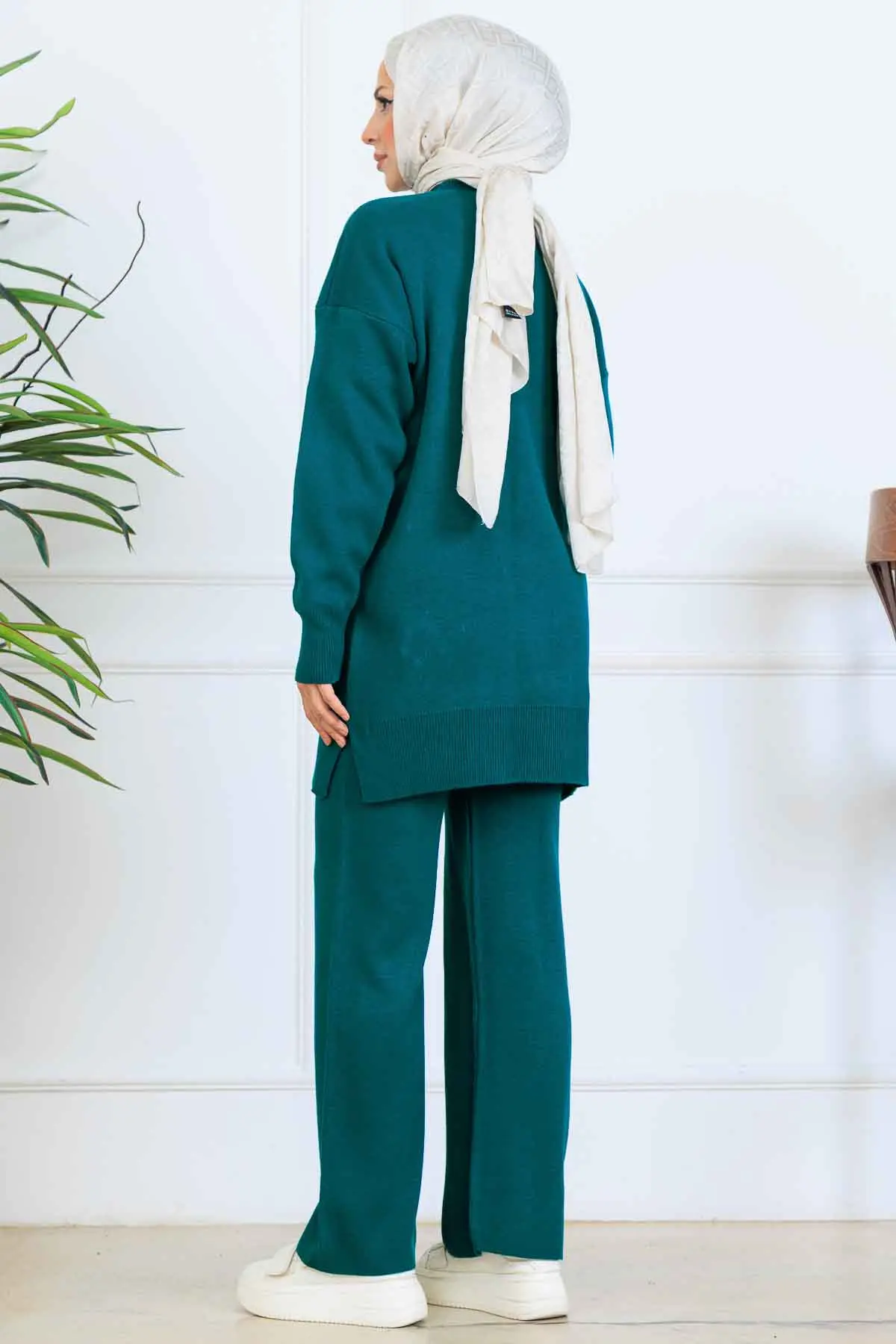 Çiçekli Triko Takım-detail