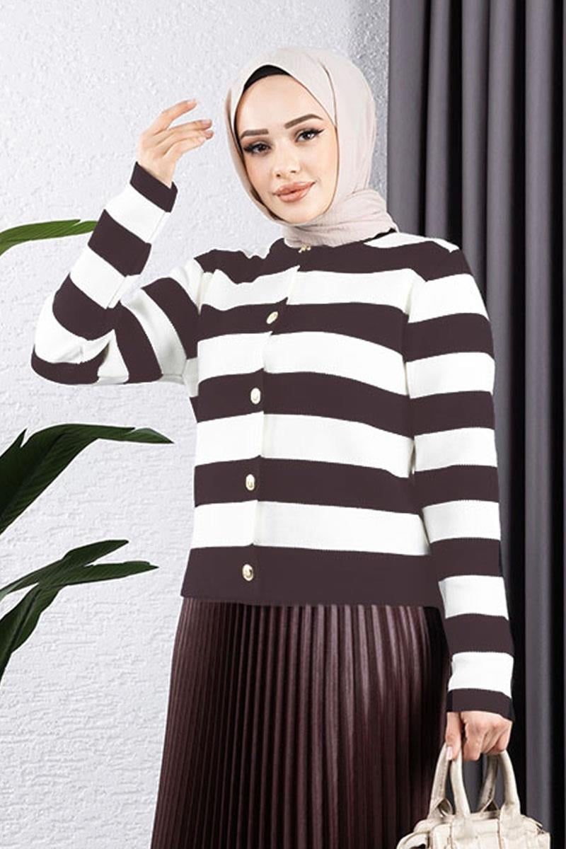 Striped Sweater Cardigan