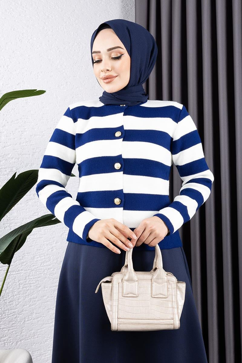 Striped Sweater Cardigan