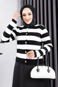 Striped Sweater Cardigan