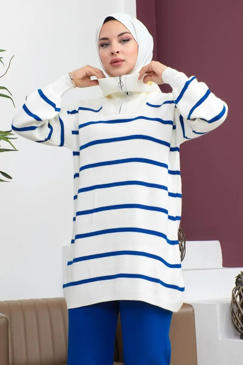 Çizgili Triko Takım-detail