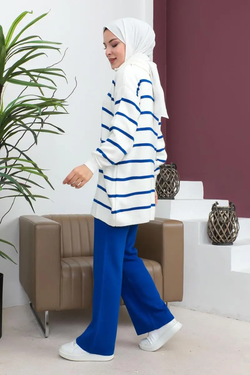 Çizgili Triko Takım-detail