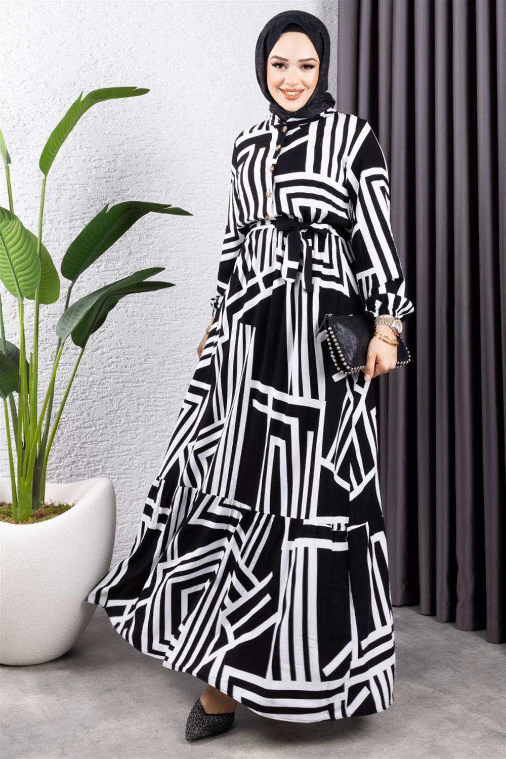 Striped Viscose Dress