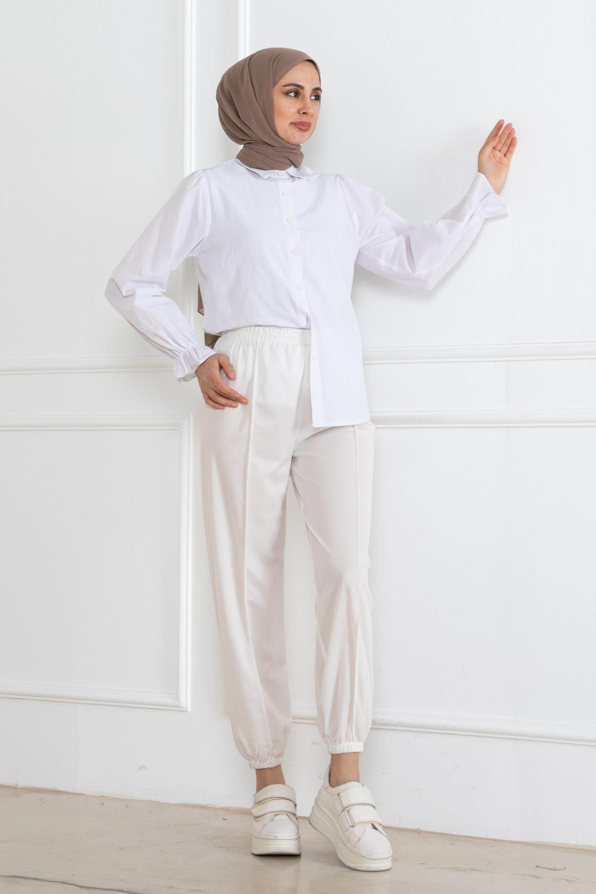 Dabıl Eşofman Altı Beyaz