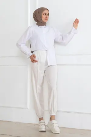 Dabıl Eşofman Altı Beyaz