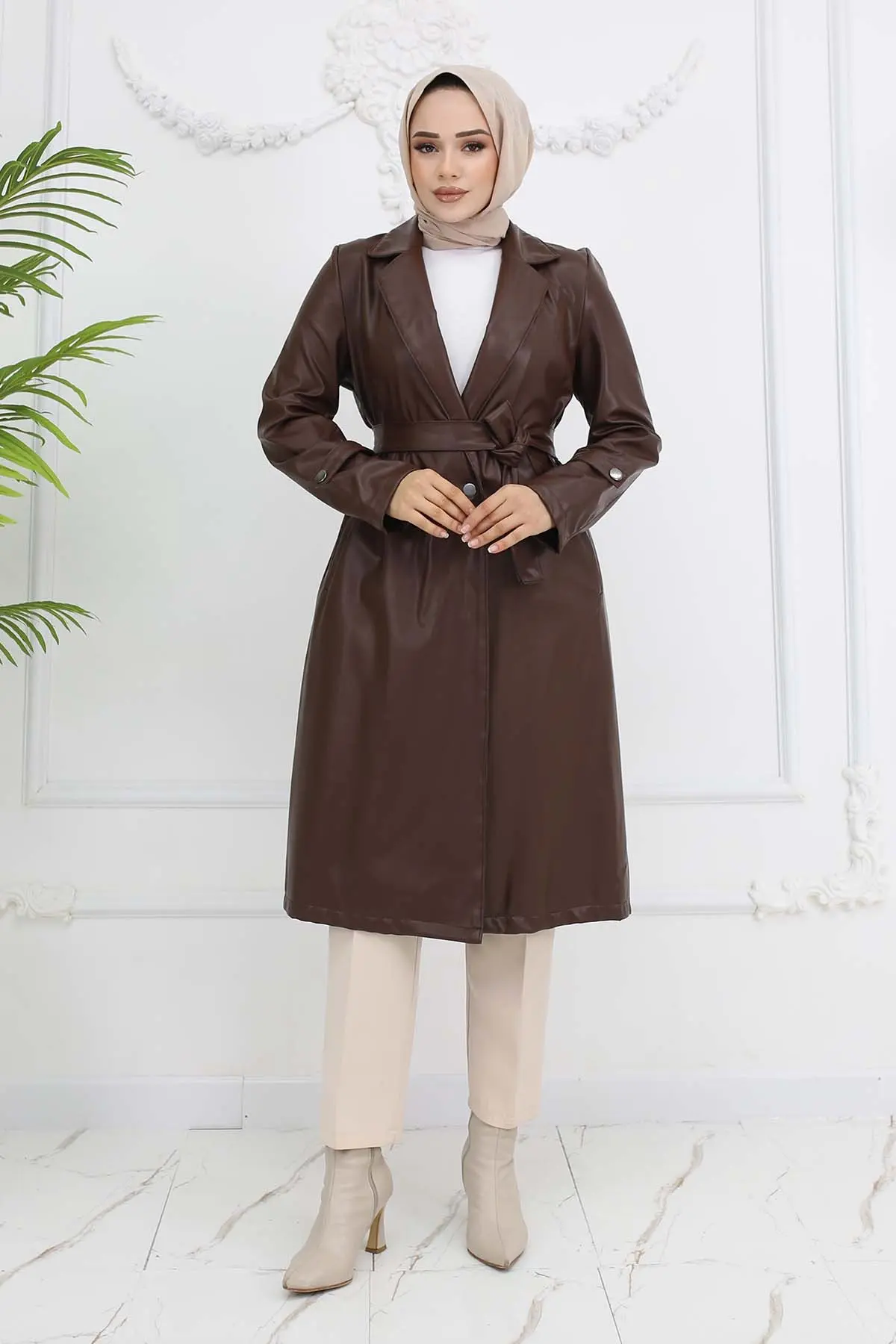 Deri Trençkot-detail