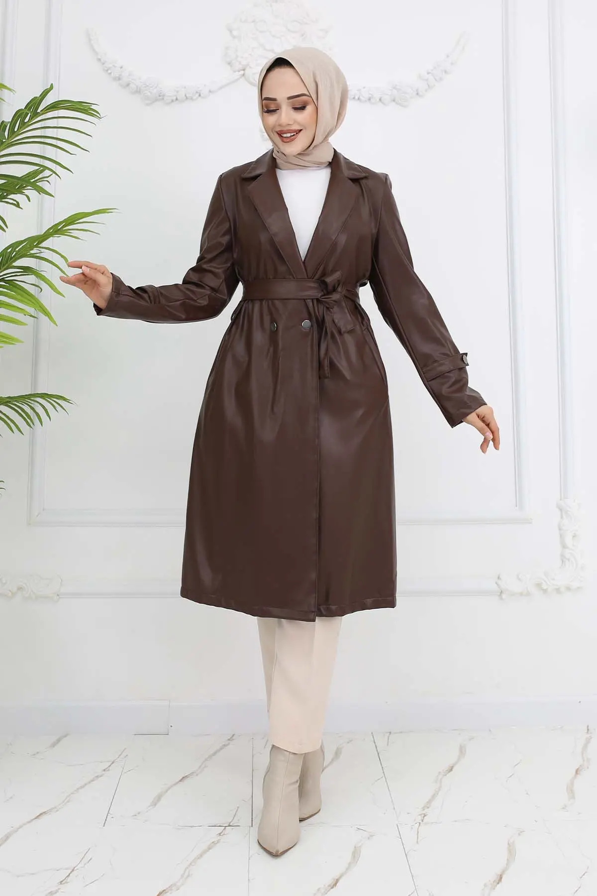 Deri Trençkot-detail