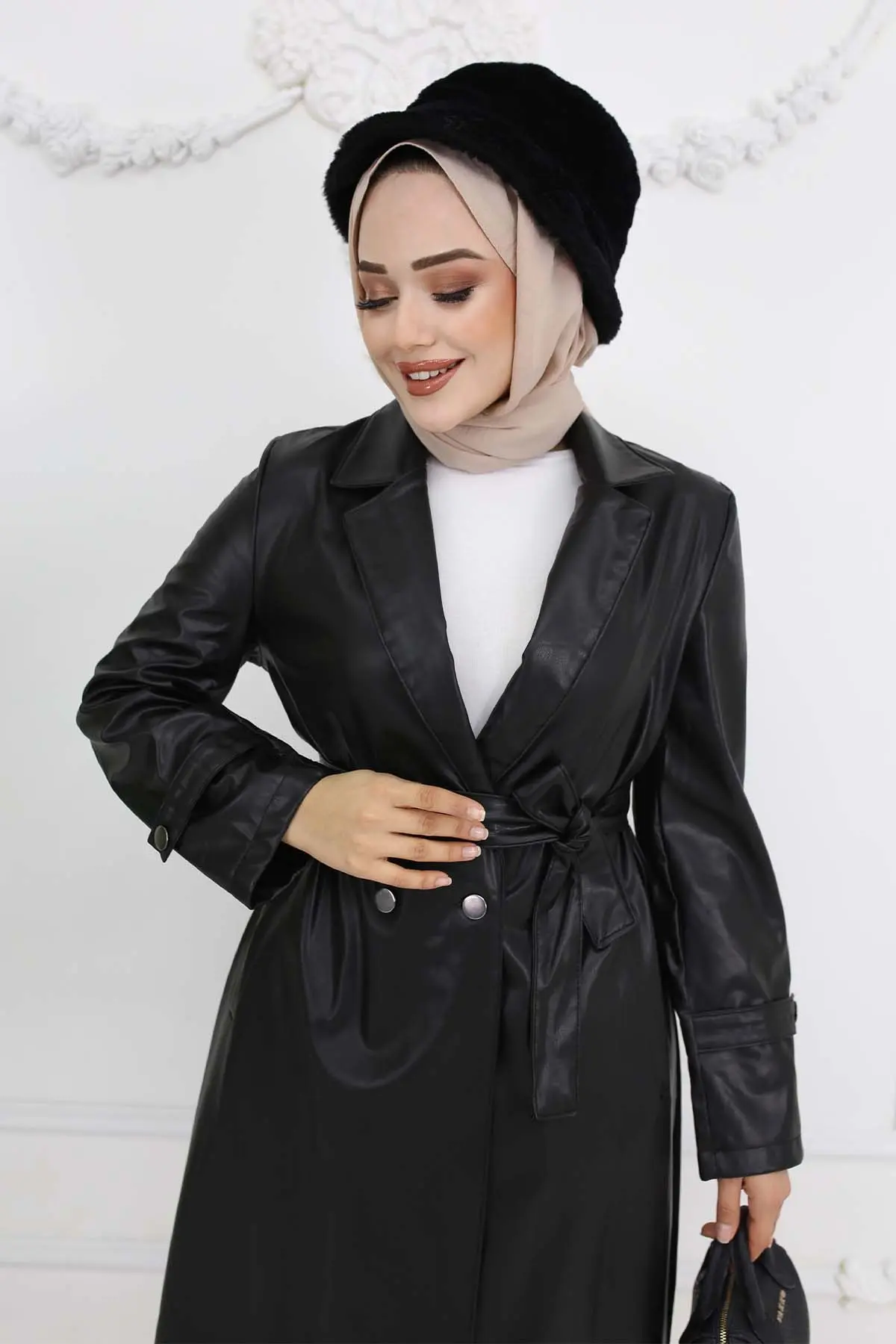 Deri Trençkot-detail