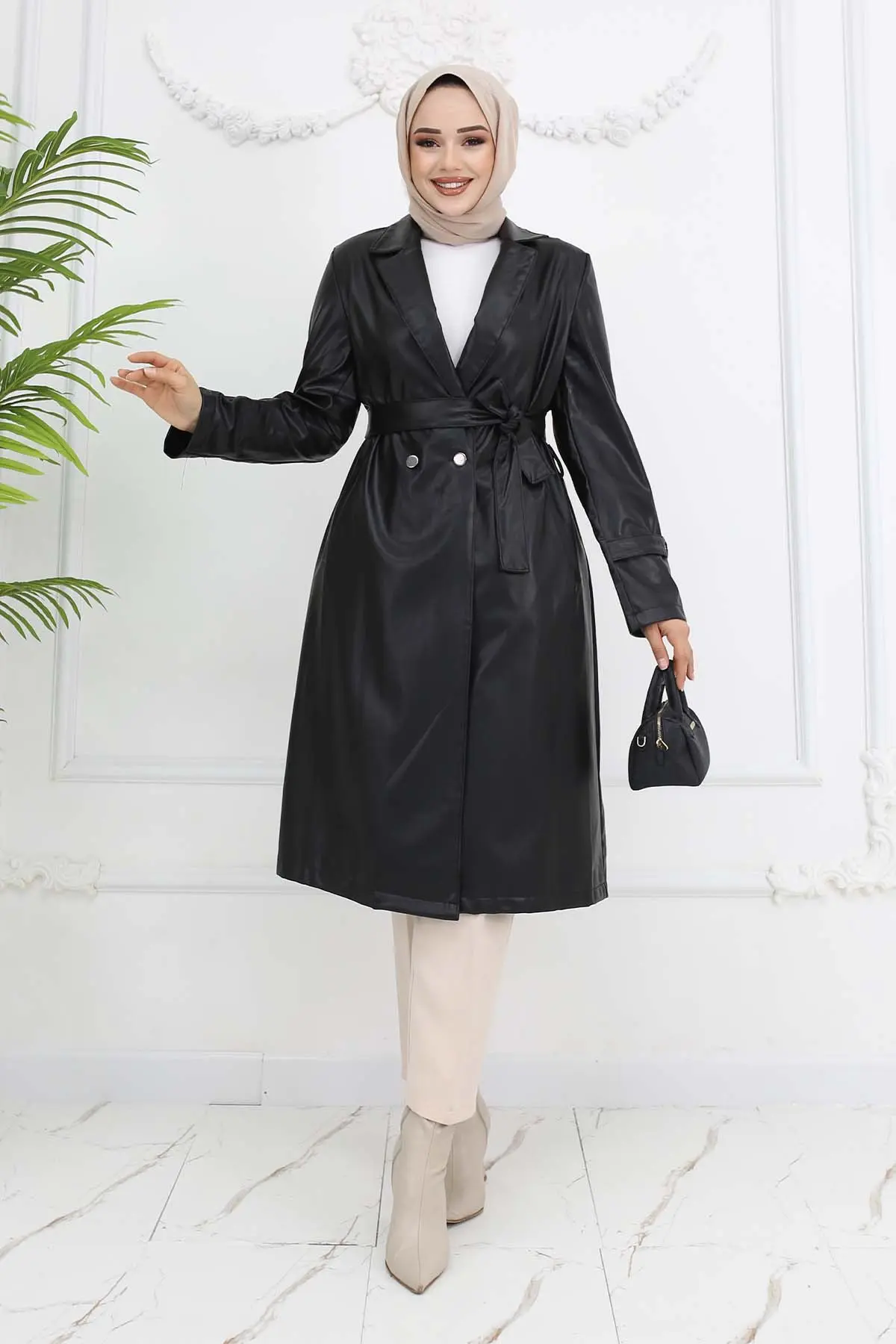 Deri Trençkot-detail