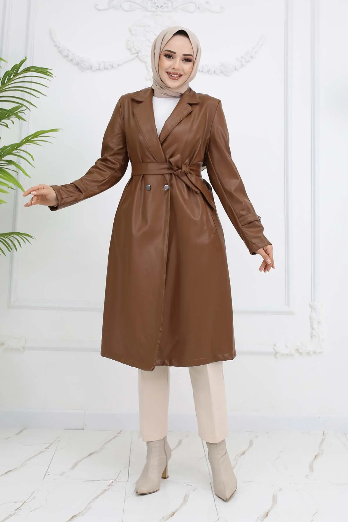 Deri Trençkot-detail