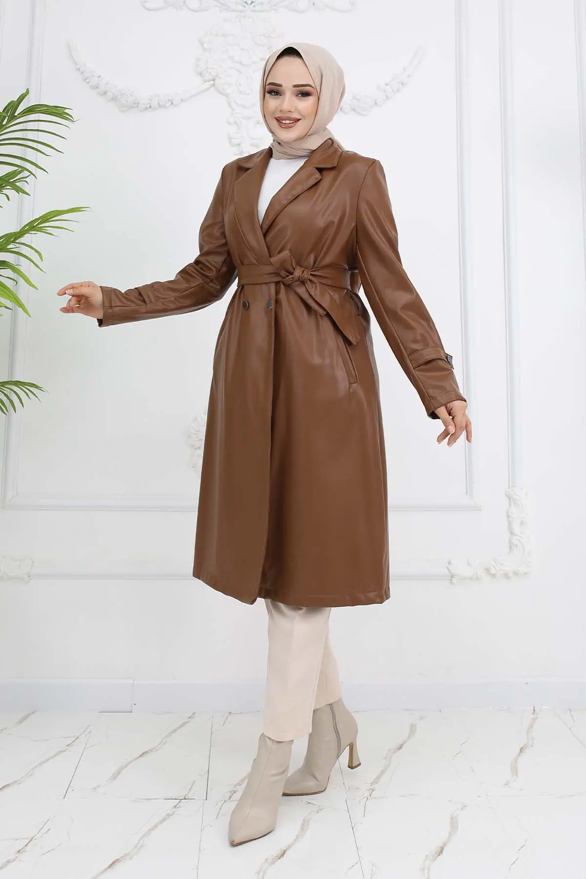 Deri Trençkot-detail