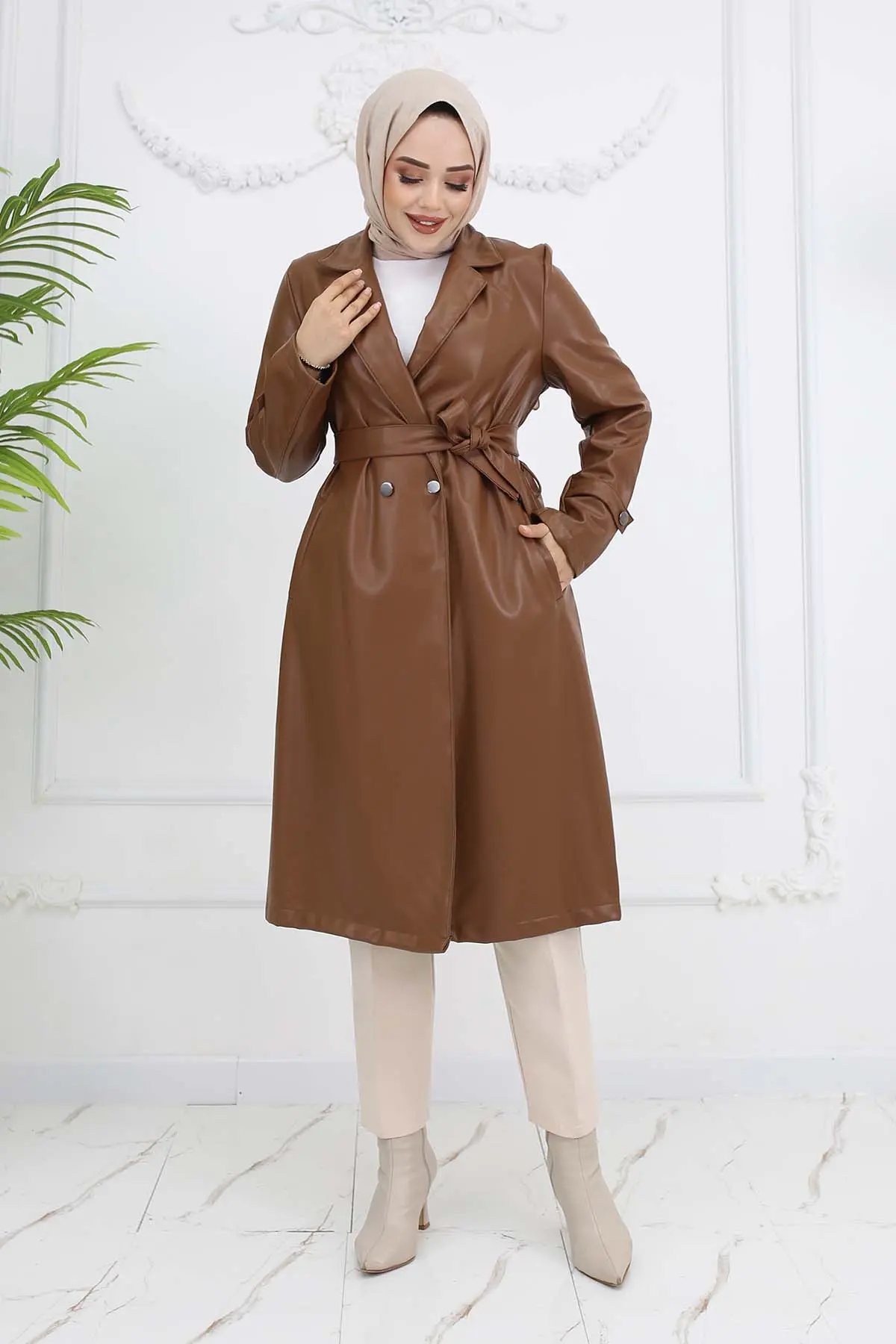 Deri Trençkot-detail