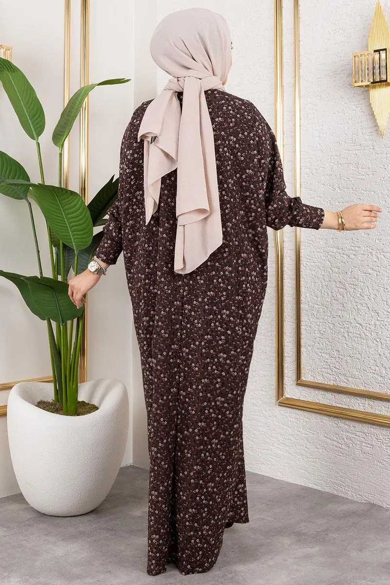 Patterned Crepe Dress-detail