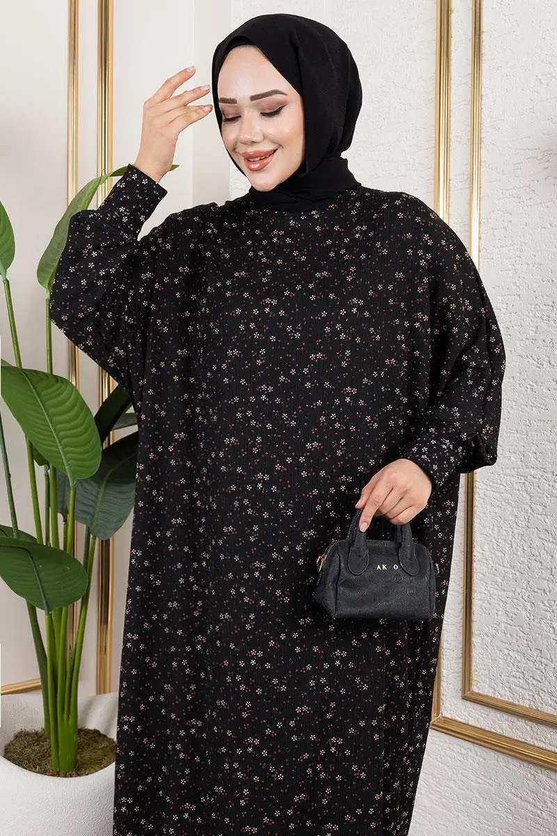 Desenli Bürümcük Elbise-detail