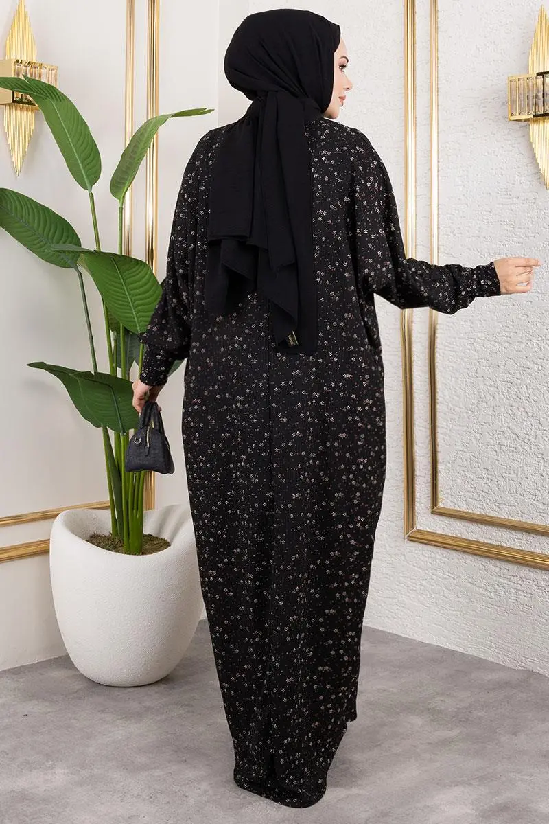 Desenli Bürümcük Elbise-detail