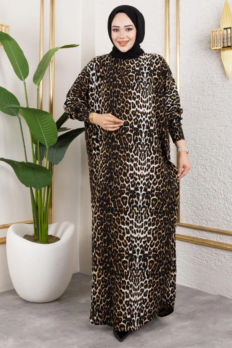 Desenli Bürümcük Elbise-detail