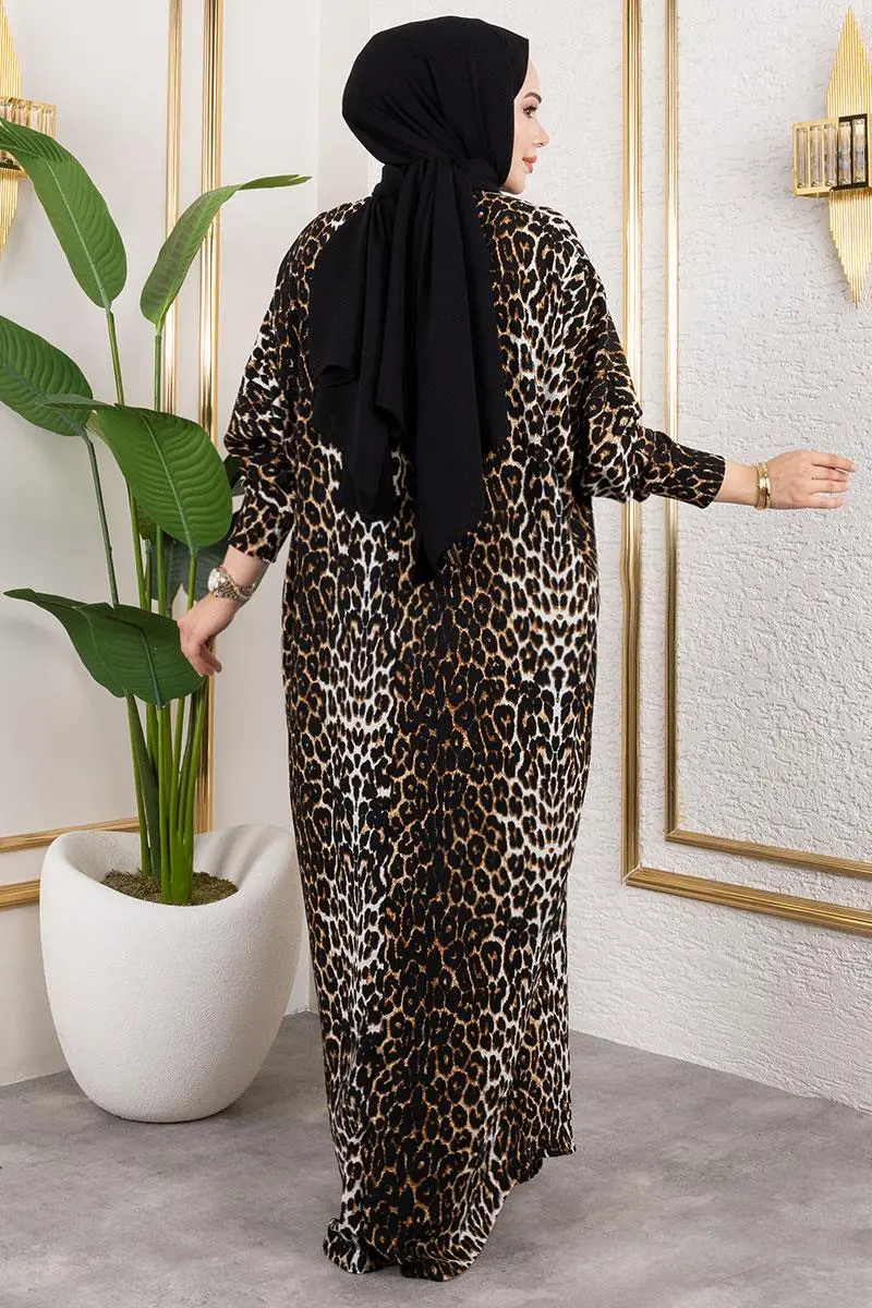 Desenli Bürümcük Elbise-detail