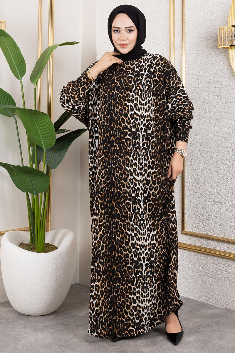 Patterned Crepe Dress