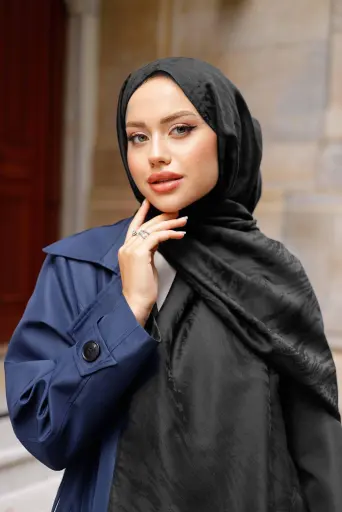 Patterned Silky Jacquard Shawl