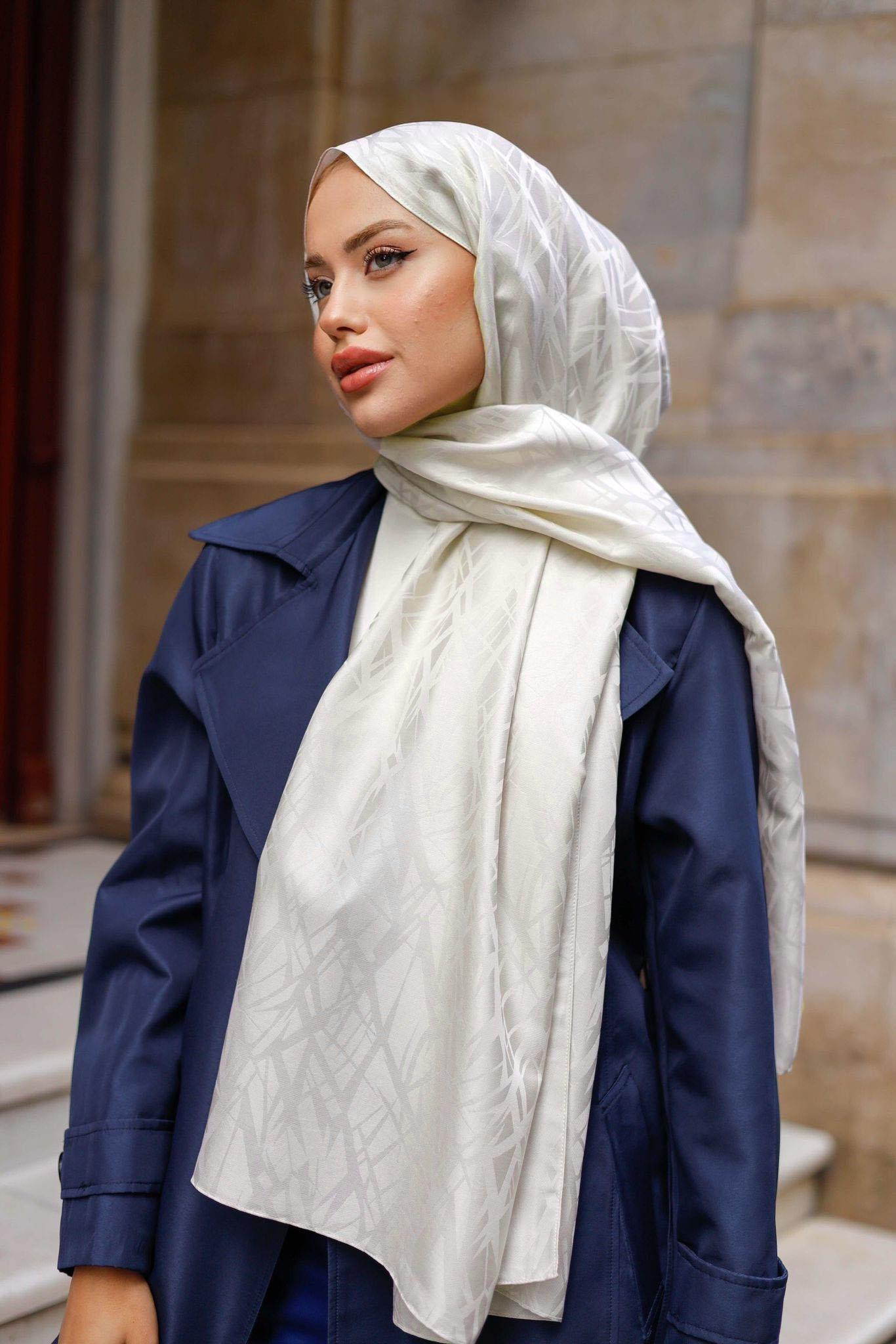 Patterned Silky Jacquard Shawl