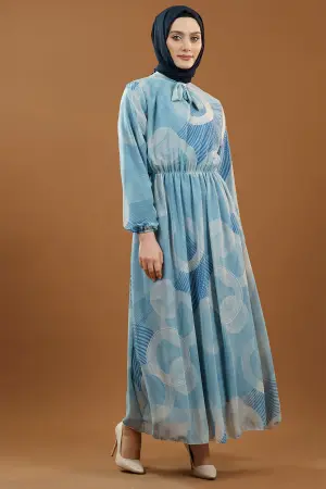 Pleated Floral Dress