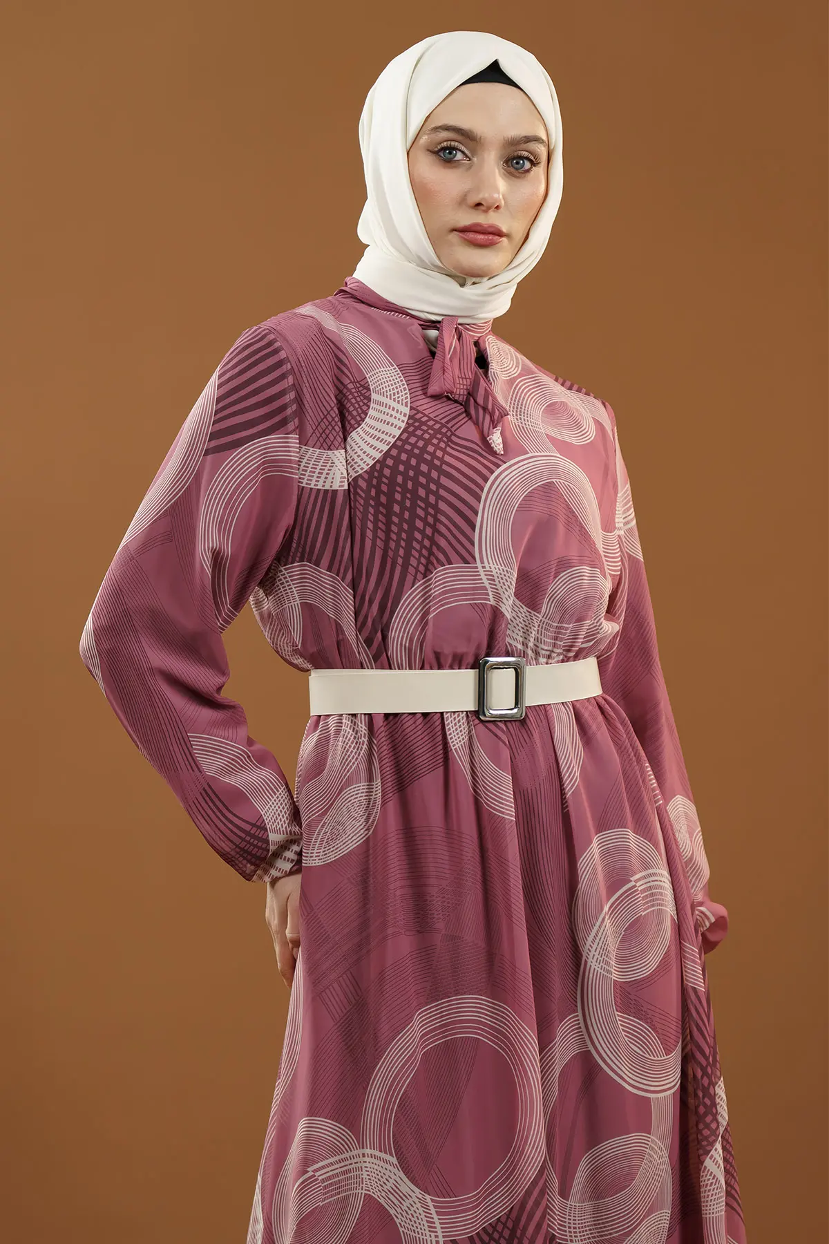 New Season Patterned Daily Dress-detail