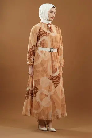 Pleated Floral Dress