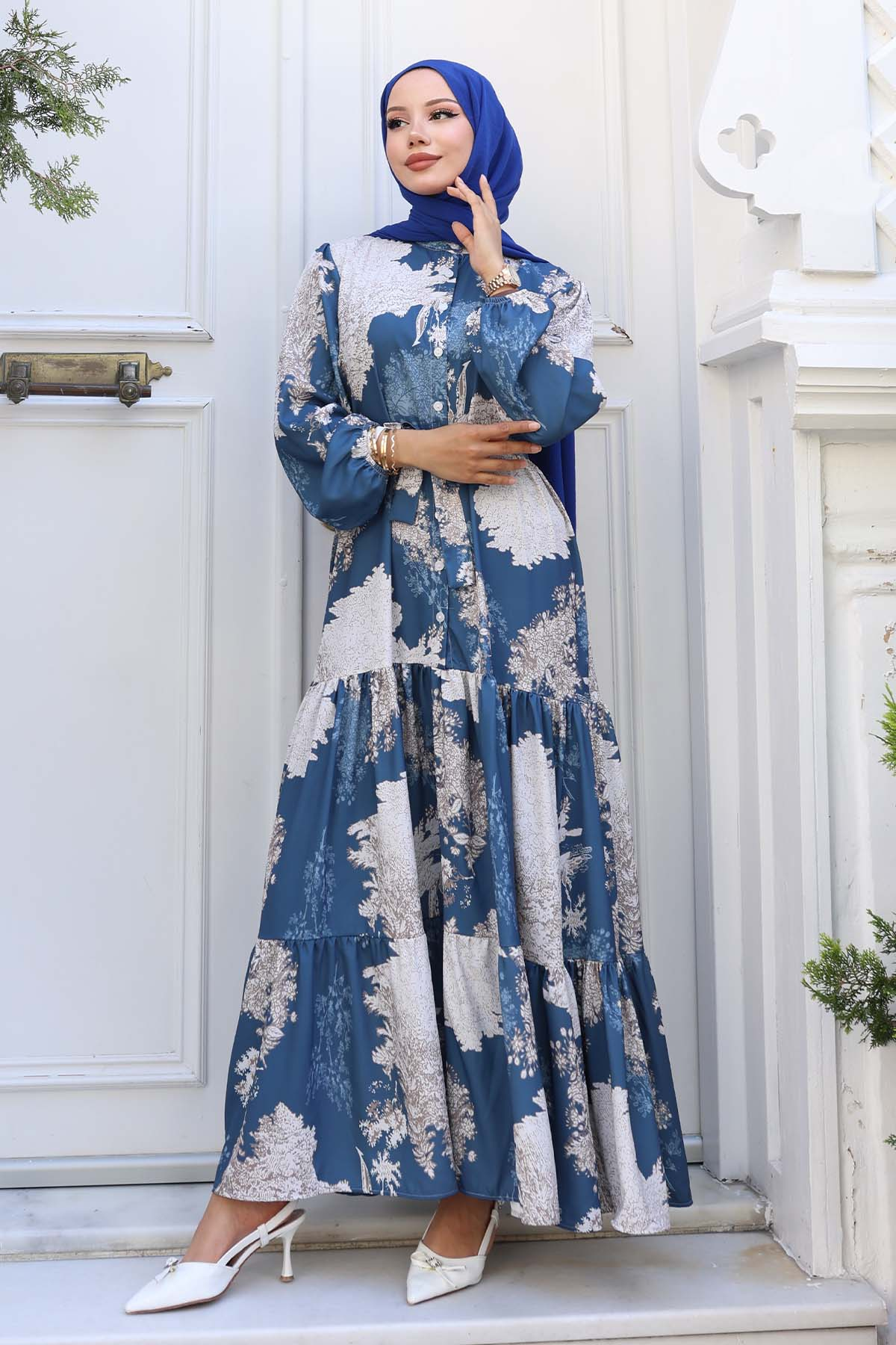Patterned Hijab Dress