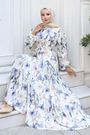 Patterned Hijab Dress