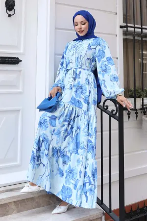 Patterned Hijab Dress