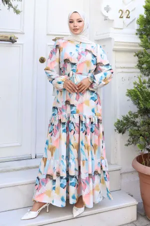 Patterned Hijab Dress