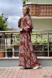 Patterned Hijab Dress