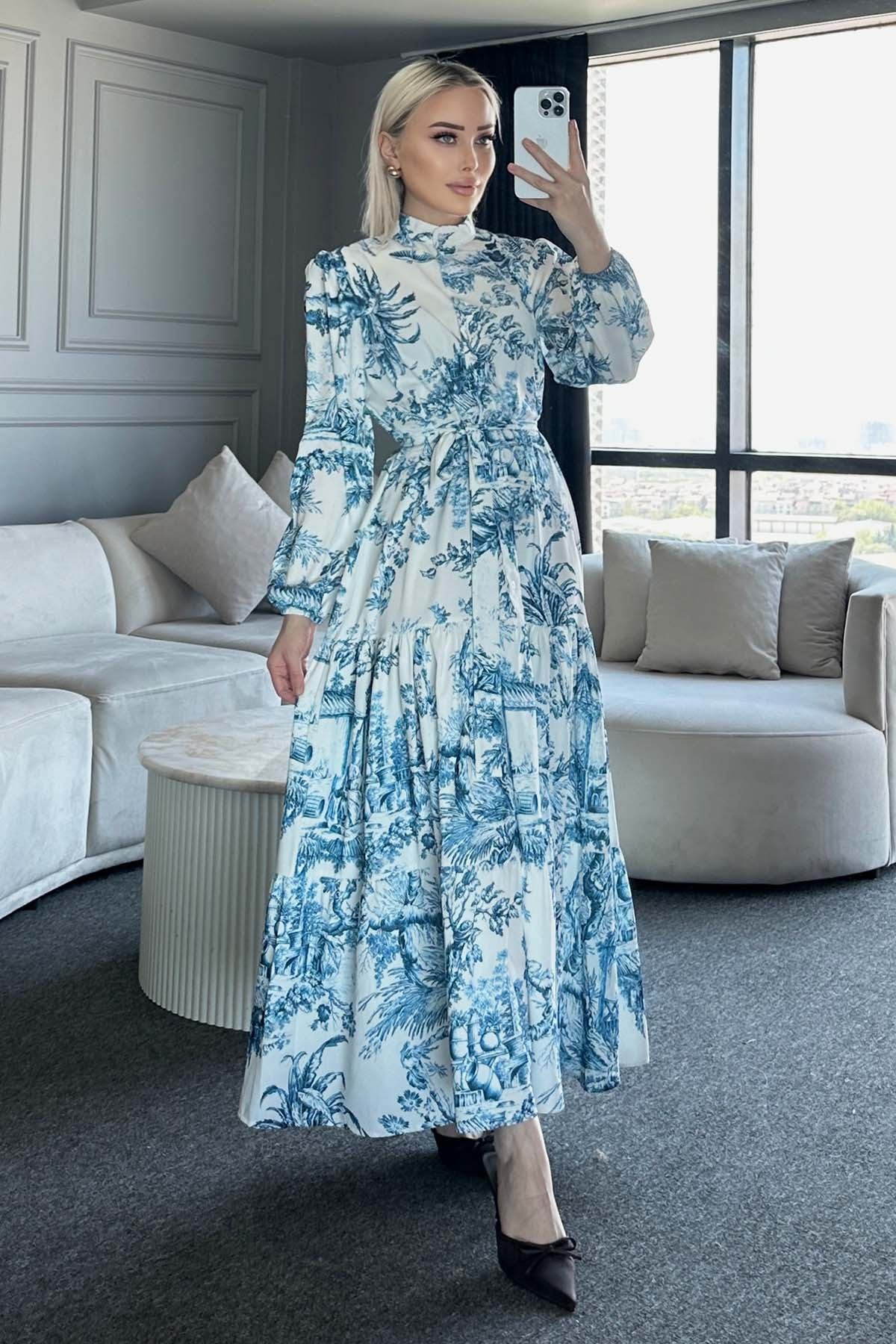 Patterned Hijab Dress