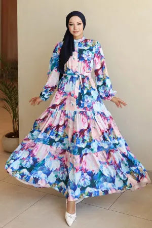 Patterned Hijab Dress