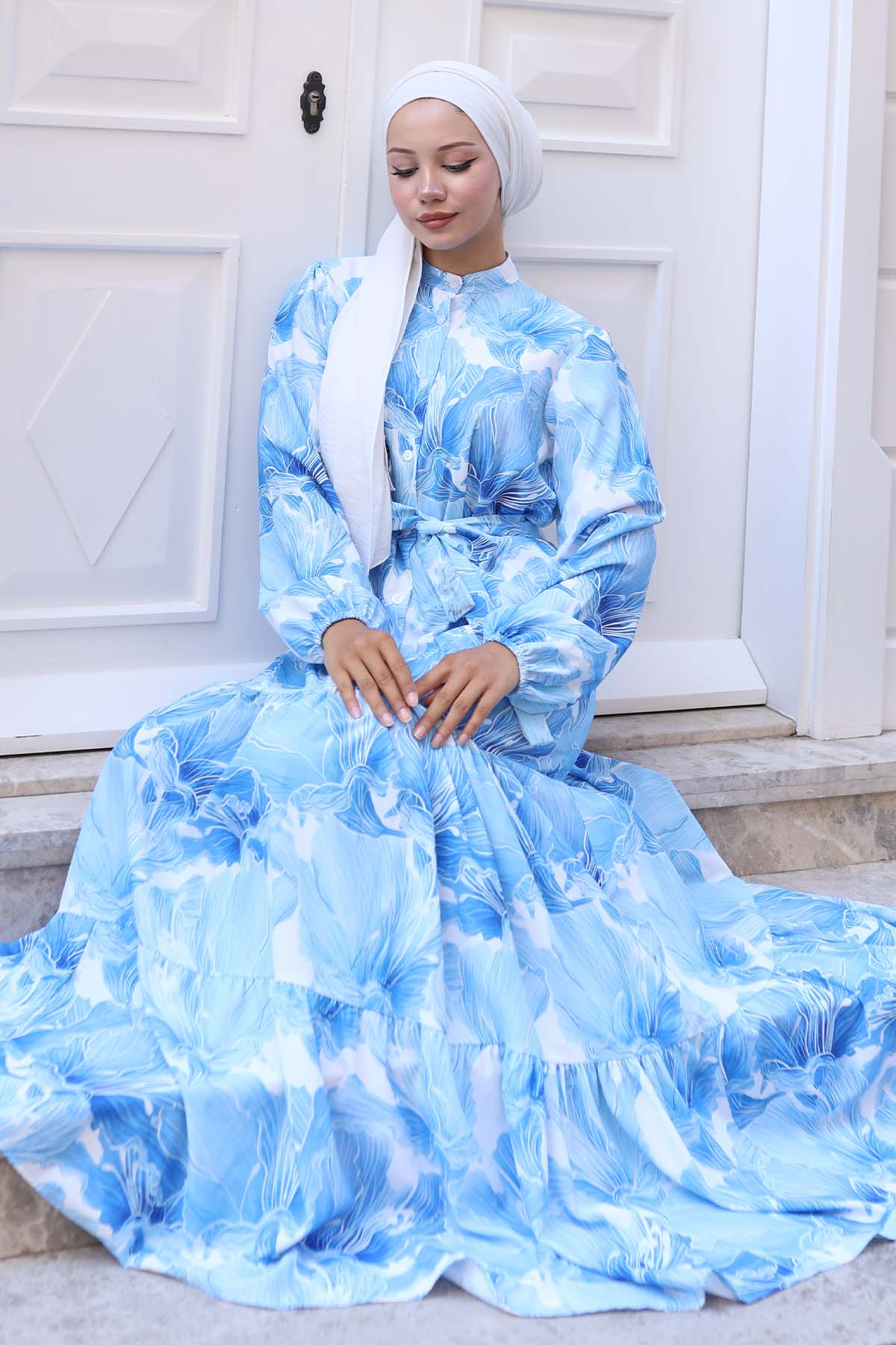 Patterned Hijab Dress