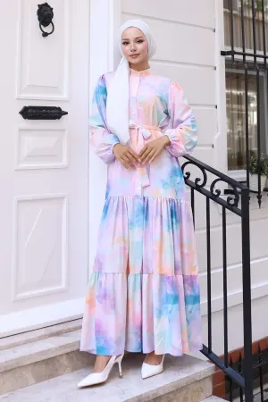 Patterned Hijab Dress