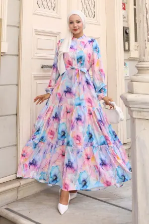 Patterned Hijab Dress