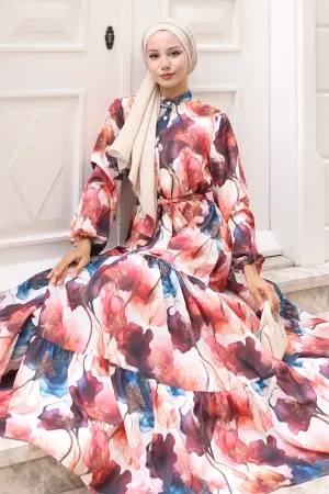Patterned Hijab Dress