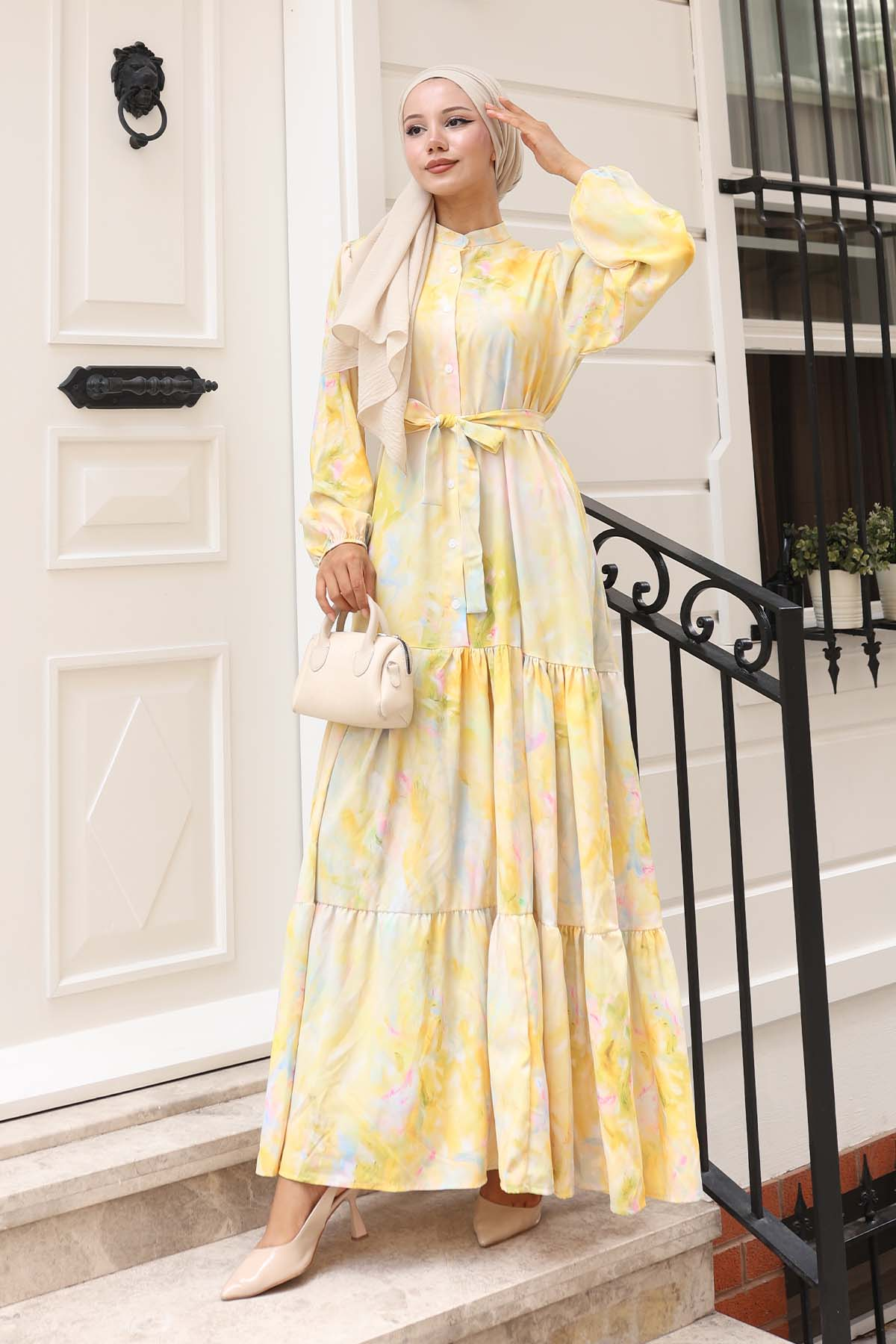 Patterned Hijab Dress