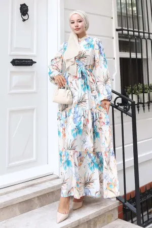 Patterned Hijab Dress