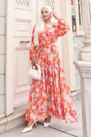 Patterned Hijab Dress