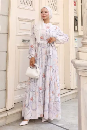 Patterned Hijab Dress