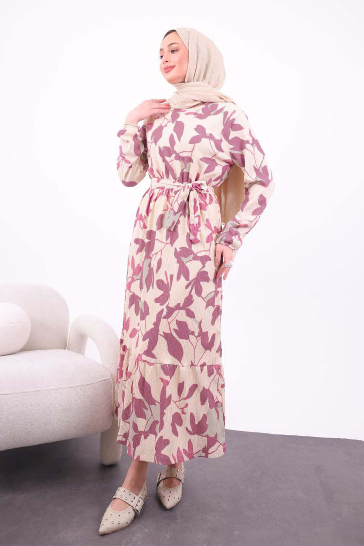 Patterned Hijab Dress