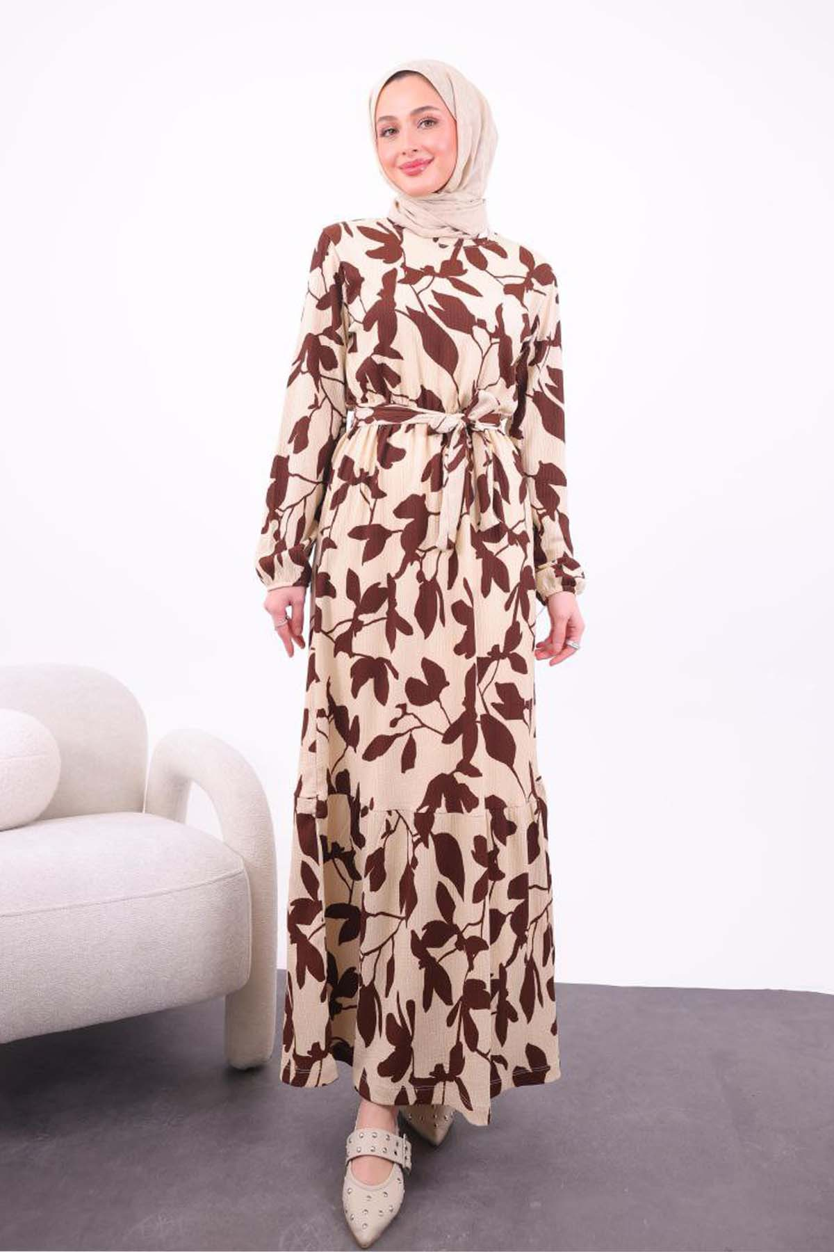 Patterned Hijab Dress