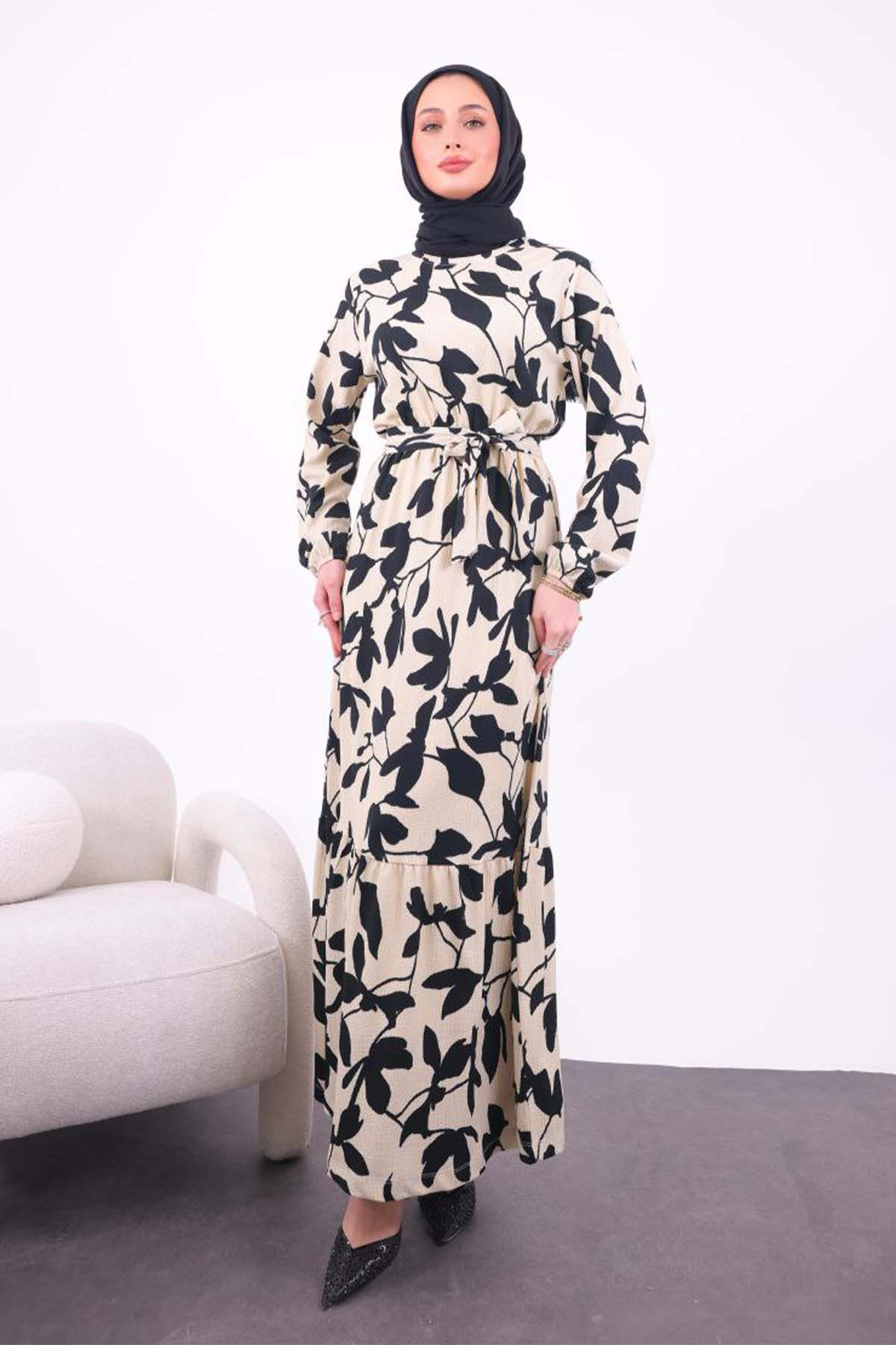 Patterned Hijab Dress